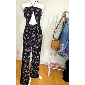 Halter tie floral Jumper